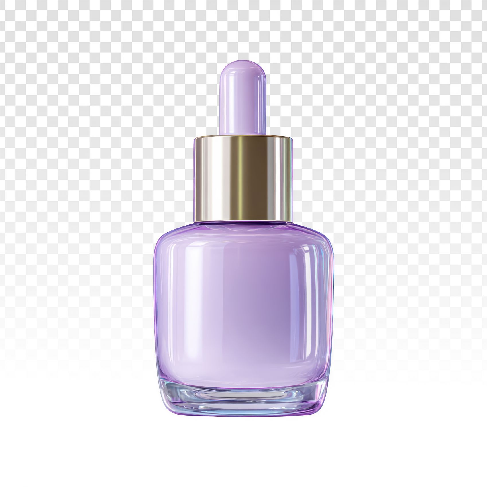 淡紫玻璃滴管瓶样机 轻奢质感呈现护肤精华视觉图片