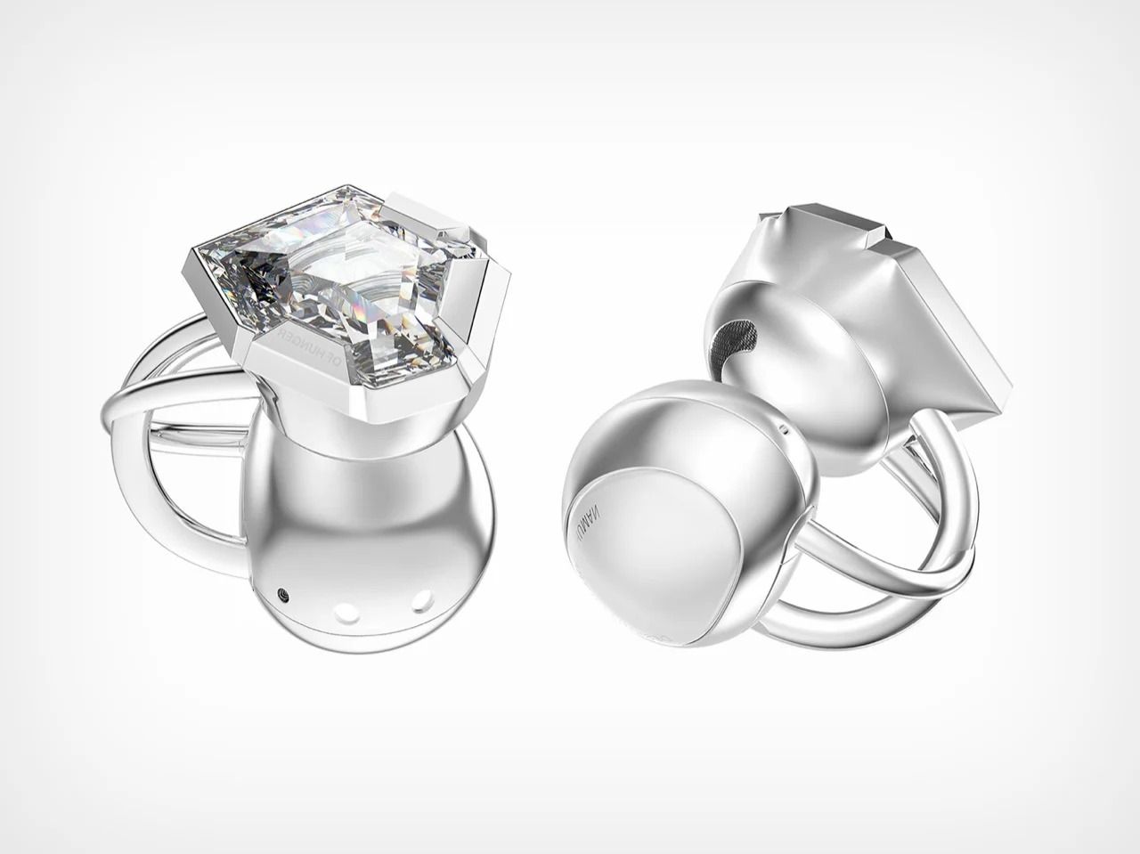 设计得像高级珠宝而不是消费电子产品的人工智能耳机图片