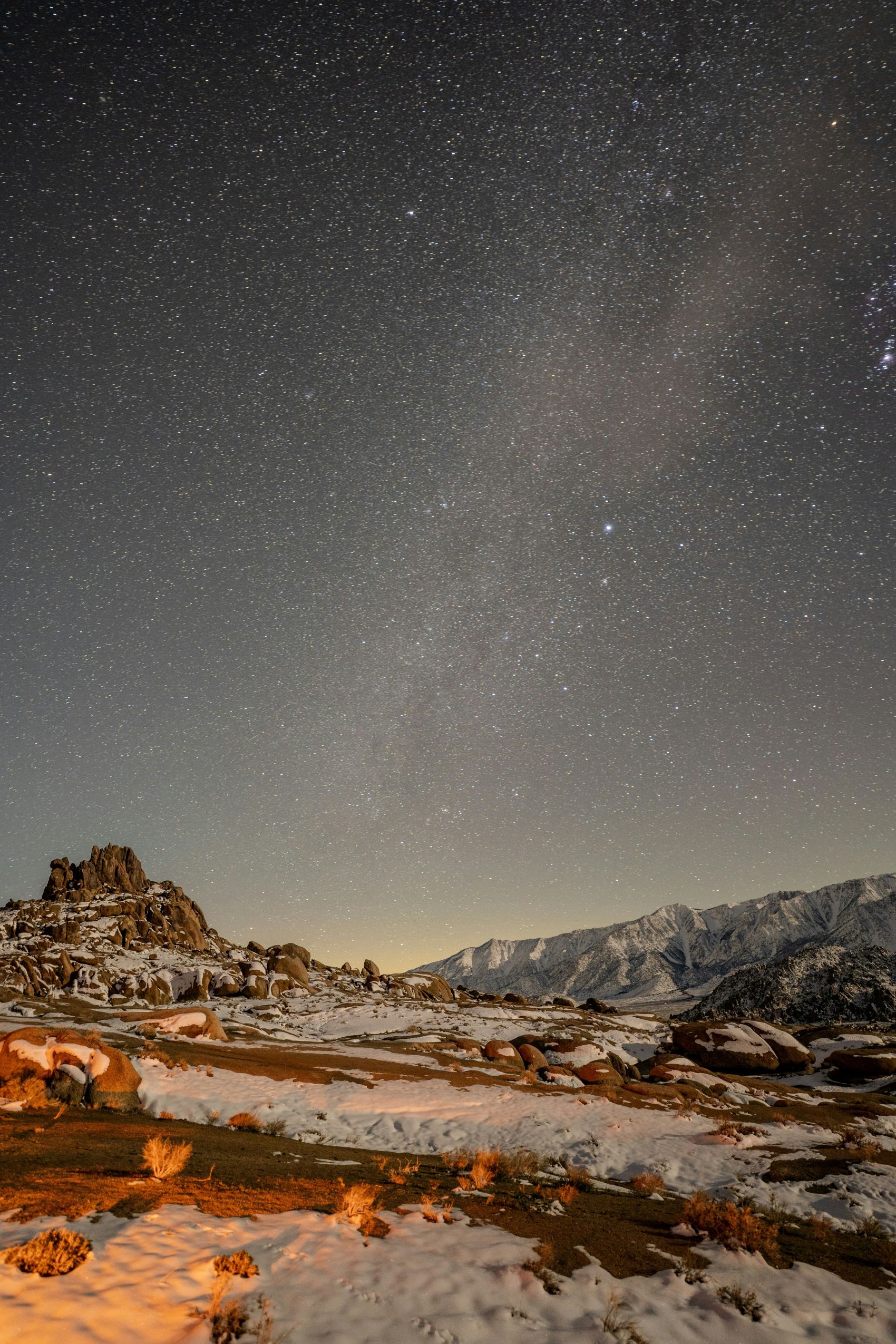 荒漠星夜风景图图片