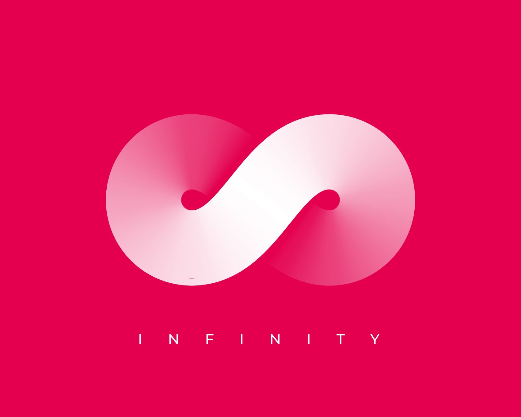 玫红渐变无限符号 INFINITY 极简创意 LOGO 视觉设计图片