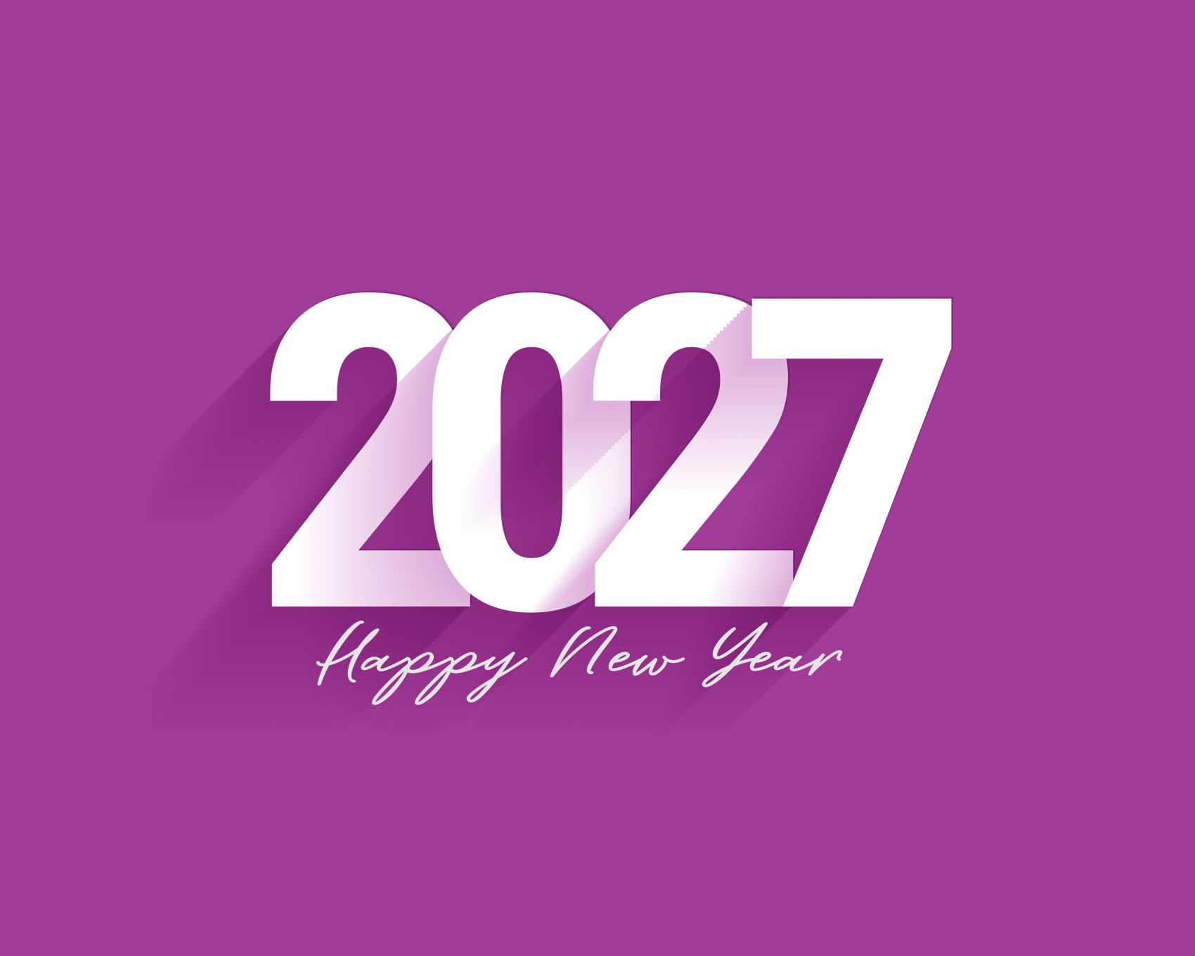 2027 新年简约立体字海报图片