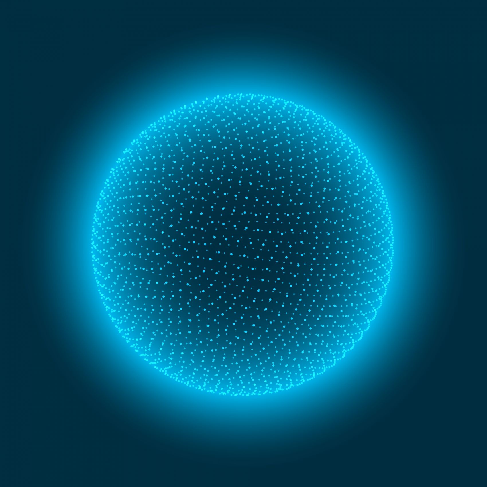 蓝色粒子科技球体数字化星球背景图片