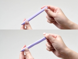 没有接缝没有夹子，可以像魔芋一样扭曲的硅胶笔