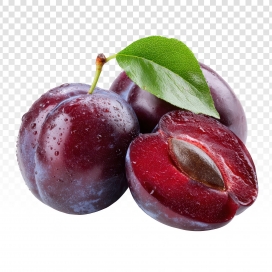 新鲜黑布林的饱满质感视觉呈现