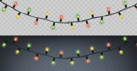 缤纷彩灯带 - 节日氛围感装饰元素
