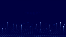 数据星芒 - 科技感网格数据可视化背景