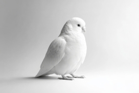 白羽灵韵 - 白鸽的极简肖像