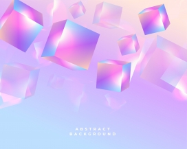 幻彩立方 - 赛博风抽象流体背景