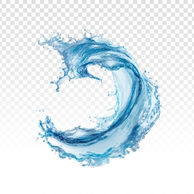 灵动水韵 - 定格瞬间的蓝色浪花艺术