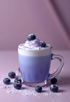 紫雾莓香 - 梦幻蓝莓奶盖特饮