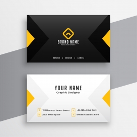 黑金撞色-现代商务名片设计模板