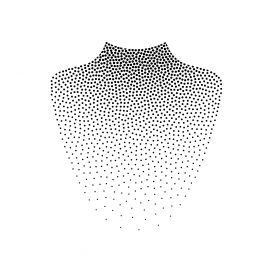 半调渐变-高领衣身的点绘艺术