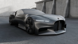 BUGATTI TYPE SIGMA-布加迪未来超跑概念车 极简暗黑美学全览