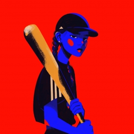 Illustrations of 2025-高饱和撞色人物插画 现代情绪表达系列