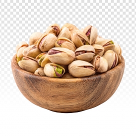 开心果木碗特写 透明质感素材