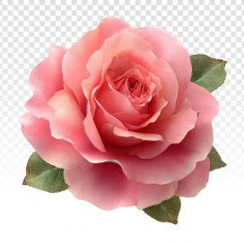 高清免抠粉色玫瑰花卉设计素材