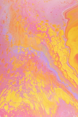 粉橙渐变流体艺术 - 梦幻肌理抽象背景