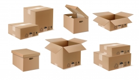 多形态瓦楞纸箱集合 环保包装彰显物流仓储实用美学