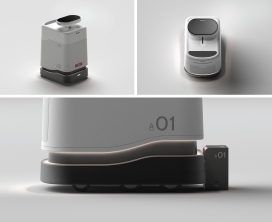 CGI HOUSE - TTR SNP 01 __ NUBO 智能服务机器人系列 极简白灰配色演绎未来科技质感