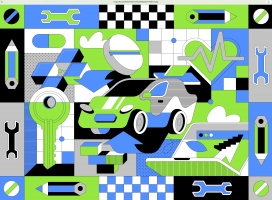 Insurance-金融品牌卡通插画设计