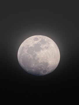 凸月月球特写 月表坑洼定格宇宙浪漫
