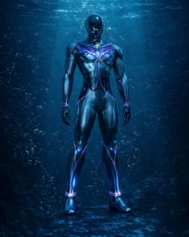 AQUA HUMAN一种围绕身体而不是水箱建造的概念潜水服