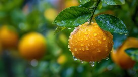 雨润橙香 | 枝头鲜橙的清新瞬间