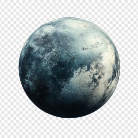 3D 质感蓝白纹理星球素材