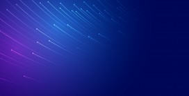 蓝紫渐变流线光点科技背景 互联网数字抽象矢量图