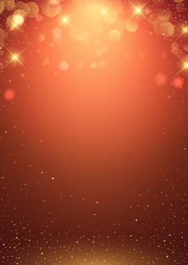 暖橙渐变星光散景节日背景图