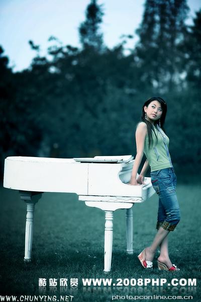 蓝调美人拍得细腻 人像写真:冷冷的夏---酷图编号4