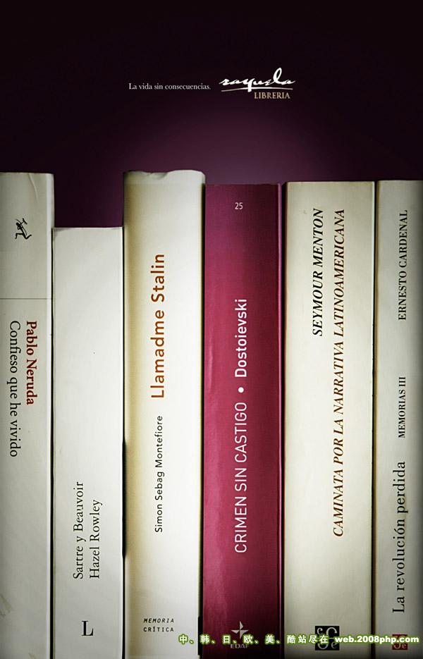 09欧美Rayuela Bookstore 书籍书本平面广告设计---酷图编号3