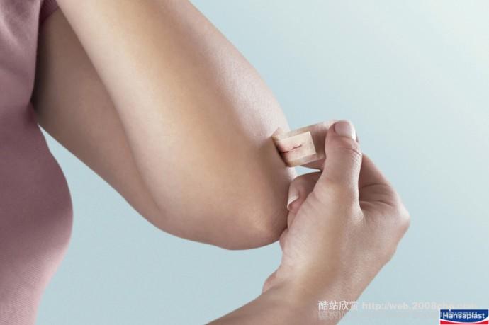 美国09Hansaplast去疤痕贴创可贴胶布伤痕血迹平面广告---酷图编号2