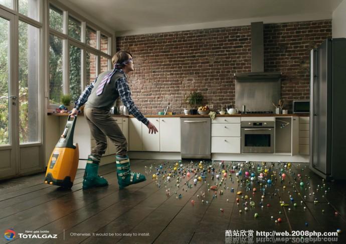 欧美最新Totalgaz燃气公司创意广告图片