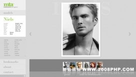 欧美灰色色调mta模特公司网站设计欣赏