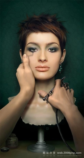 国外逼真机器人木偶女人:Michael Oswald CG欣赏
