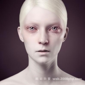 《Tears》―俄罗斯摄影师Oleg Dou红色湿润眼睛眼球作品