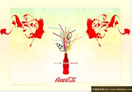 09最新时尚可口可乐饮料易拉罐红色系列网页感觉插画欣赏