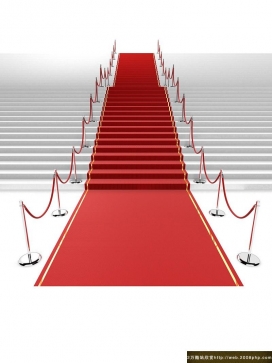 韩国宫廷高贵红色地毯帷幕素材