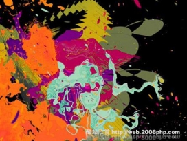 国外打色块泼墨感觉乱七八糟插画