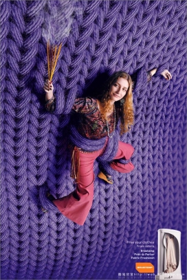 美国创意BRASTEMP织物毛线清新平面广告